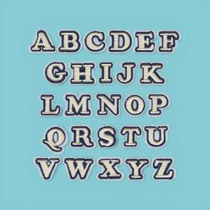 $3 Iron On Patch Ivory Letters