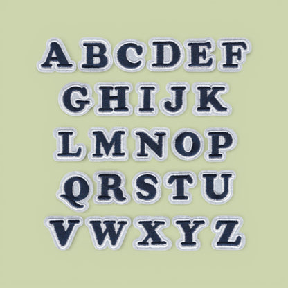 $3 Iron On Patch Navy Letters