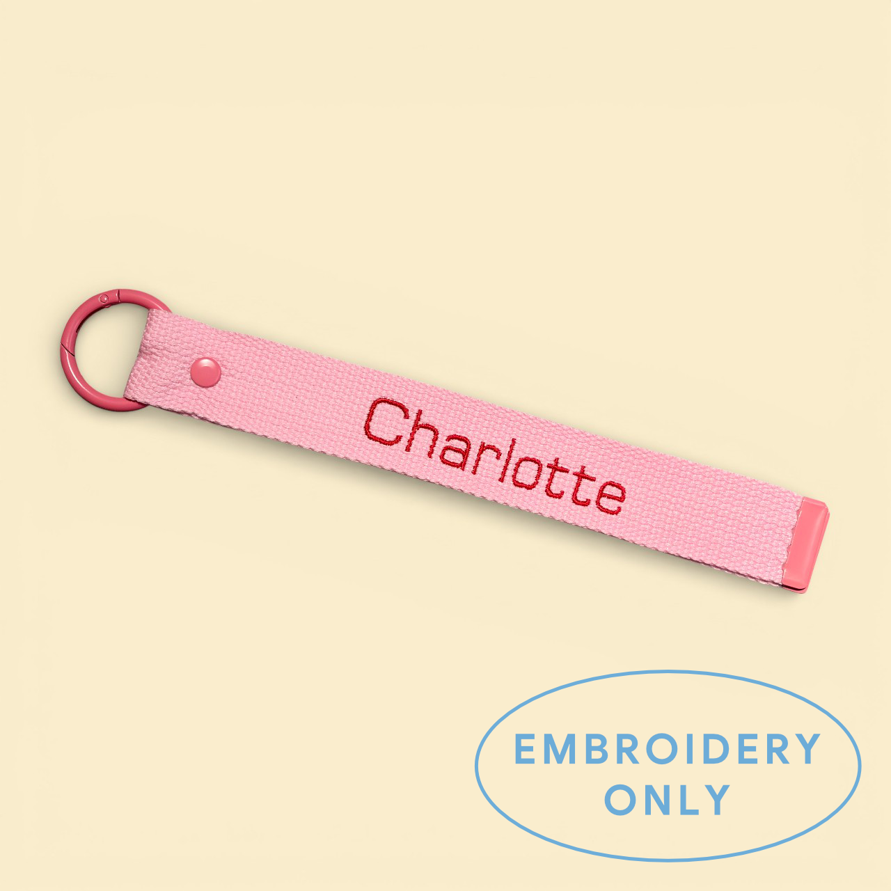 L Strap Charm Personalised Embroidery (M)