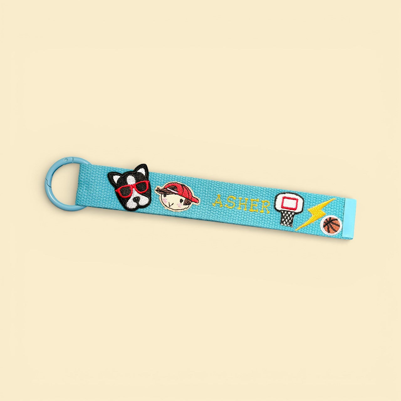 Personalised Medium Strap Keychain - Small Letters