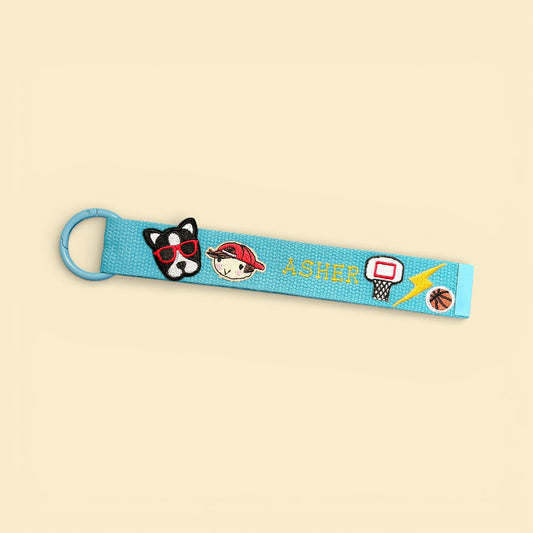 Personalised Medium Strap Keychain - Small Letters